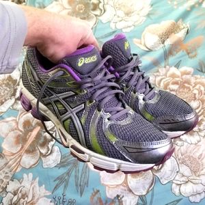 Asics Women's Gel-Exalt Running Grey, Purple, Green US size 9